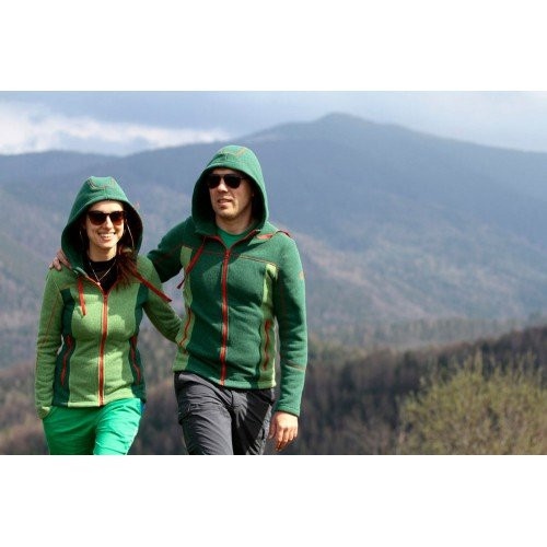 Фліс жіночий Turbat Dzembronya, зелений/червоний, M 