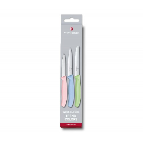 Набор Victorinox Swiss Classic Trend Colors Paring Knife Set из 3-х ножей (6.7116.34L3) 