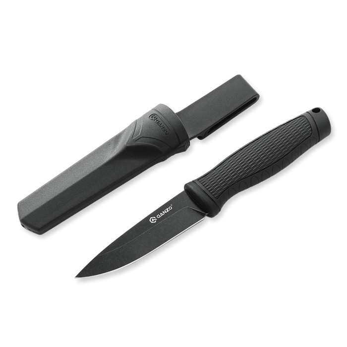 Ніж Ganzo G806BW-BK чорний з чохлом