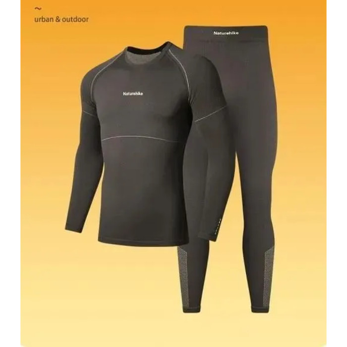 Комплект термобілизни чоловічої Naturehike CYY2342GC010, демісезон, розмір XL, графіт 