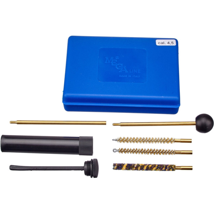 Набір для чищення MEGAline, пістолет 4,5 мм, пластиковий короб, латунь 