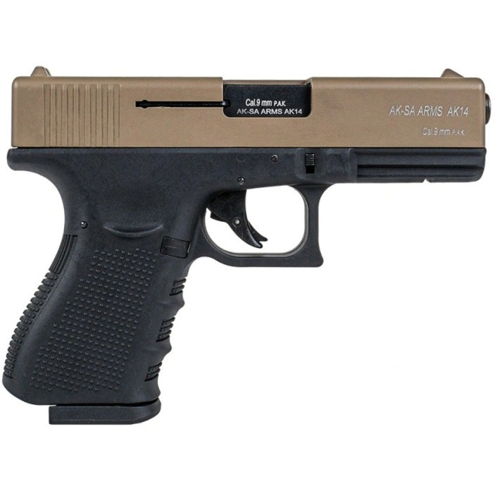 Пістолет сигнальний Aksa Arms AK14 CC-02 cal.9 PAK (Glock) Tan/Black 