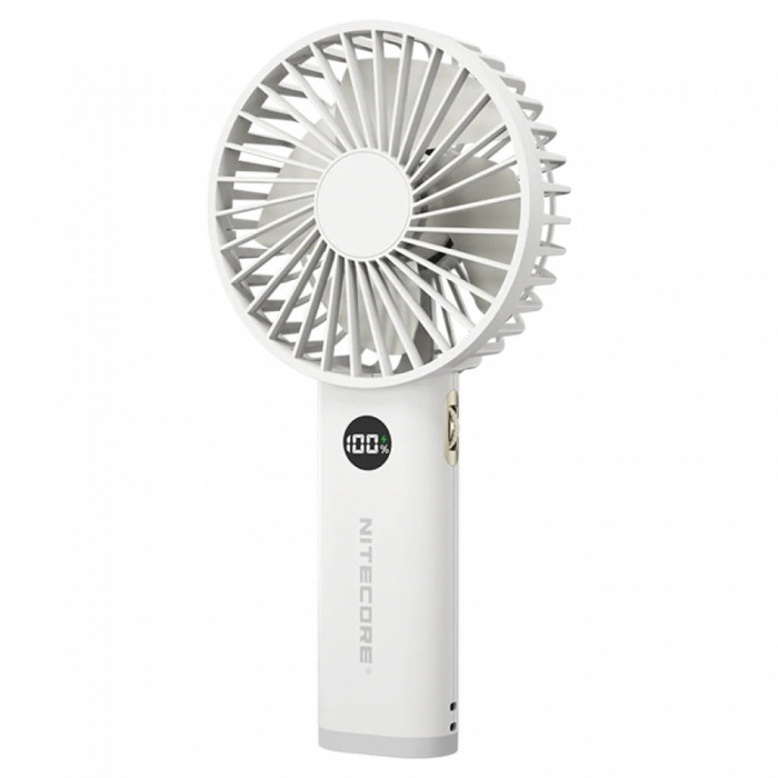 Портативний вентилятор Nitecore NEF03 (підсвічування, OLED-дисплей), білий 