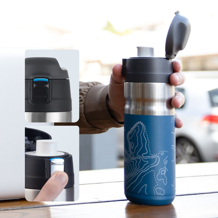 Термокружка Вакуумна чашка з відкидною кришкою Naturehike Q-9H 0.5 л NH19SJ009 білий 