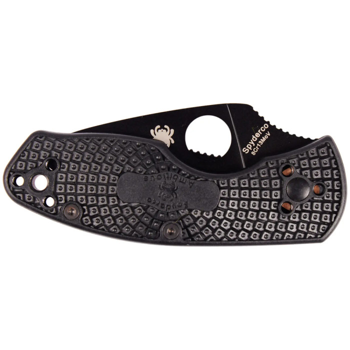 Ніж Spyderco Ambitious Lightweight Black Blade, 8Cr13MoV, FRN black 