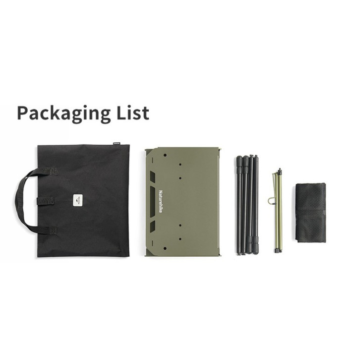 Складаний стіл Naturehike CNK2450JJ025, 60х40 см, алюміній, оливковий 