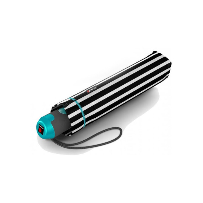 Парасолька Knirps E. 200 Strip Strap Blue Авто /складаний /8спіц /D97x28см 