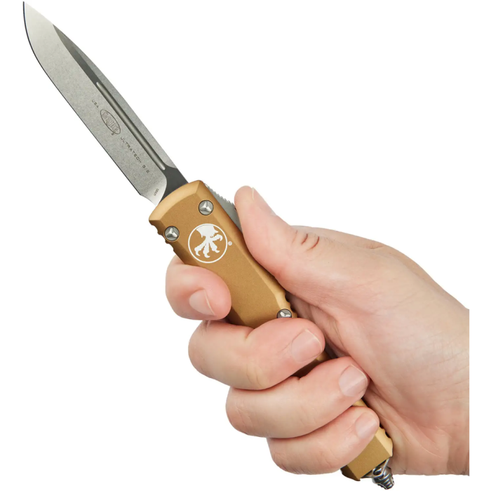 Ніж Microtech Ultratech Drop Point Stonewash tan 