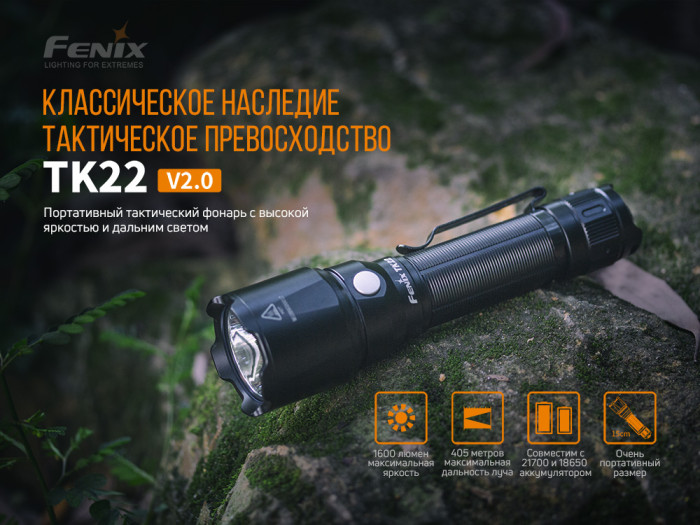 Ліхтар Fenix TK22 V2.0 Luminus SST-40 
