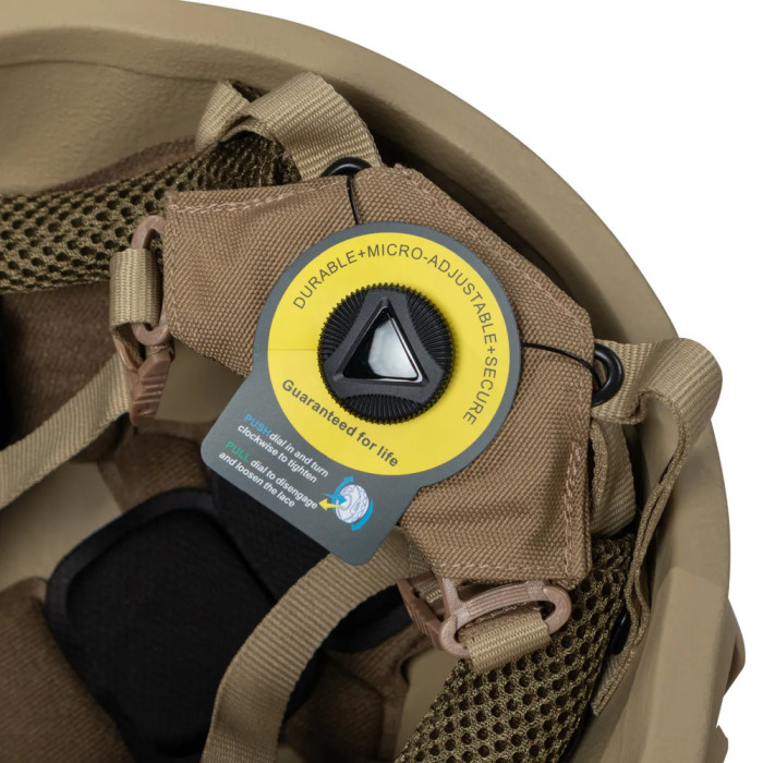 Кевларовий шолом Ukrarmor Mich 2000 Team Wendy. Рівень захисту NIJ IIIA Койот 