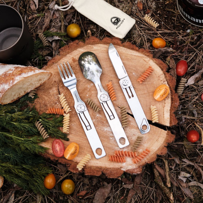 Набір столових приборів Roxon C1S 3 in1 (ложка, виделка, ніж), нержавіюча сталь 