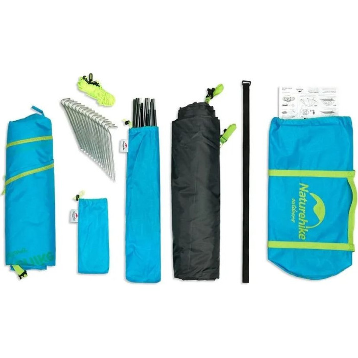 Намет чотиримісний Naturehike P-Series NH18Z044-P, 210T/65D, хакі 