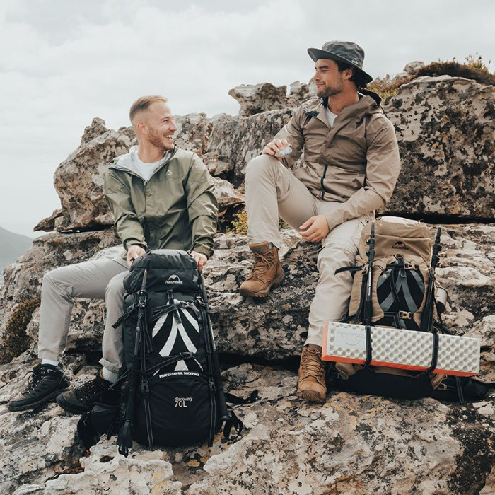 Рюкзак туристичний Naturehike NH70B070-B, 70 л + 5 л, світло-коричневий 