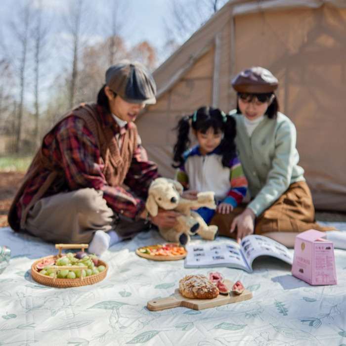 Килимок для пікніка Naturehike 180*200 CNH22DZ14004, зелений принт 