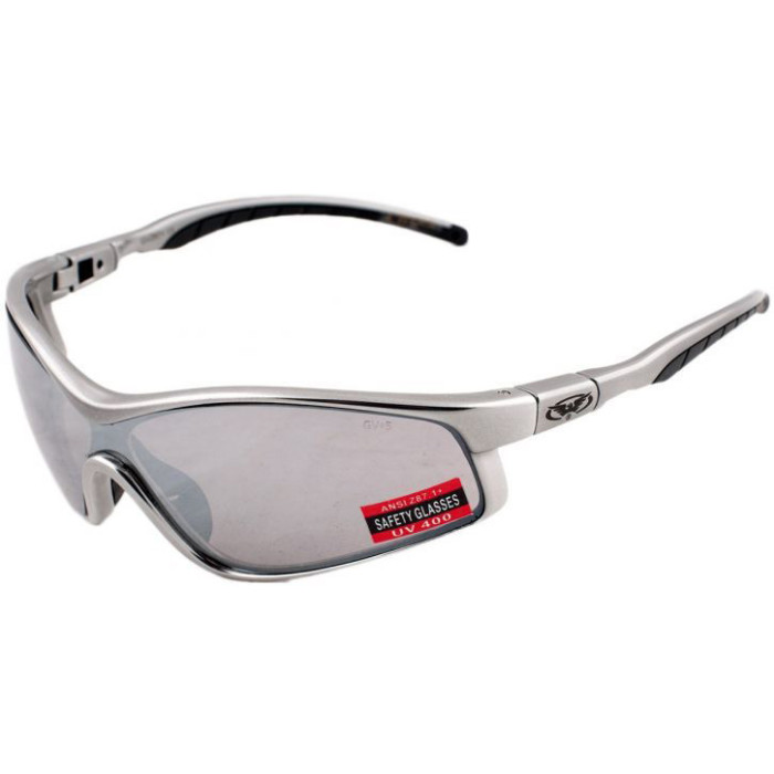 Окуляри Global Vision Home Run full silver (silver mirror) дзеркальні чорні в сріблястій оправі 