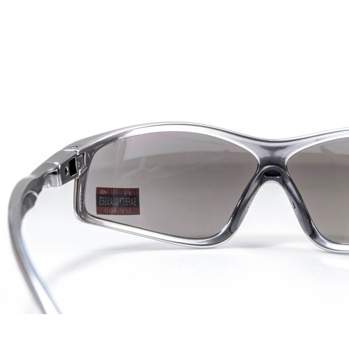 Окуляри Global Vision Home Run full silver (silver mirror) дзеркальні чорні в сріблястій оправі 