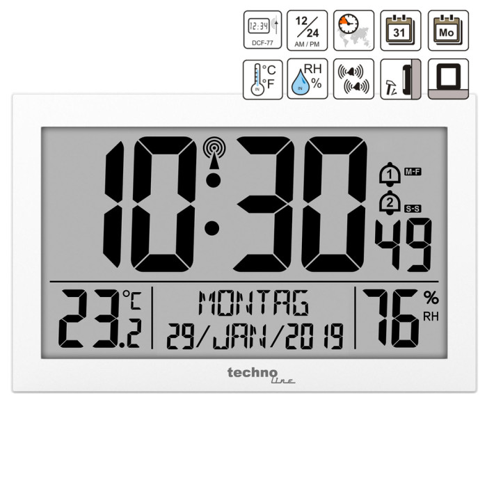 Годинник настінний Technoline WS8016 White (WS8016 weiss)