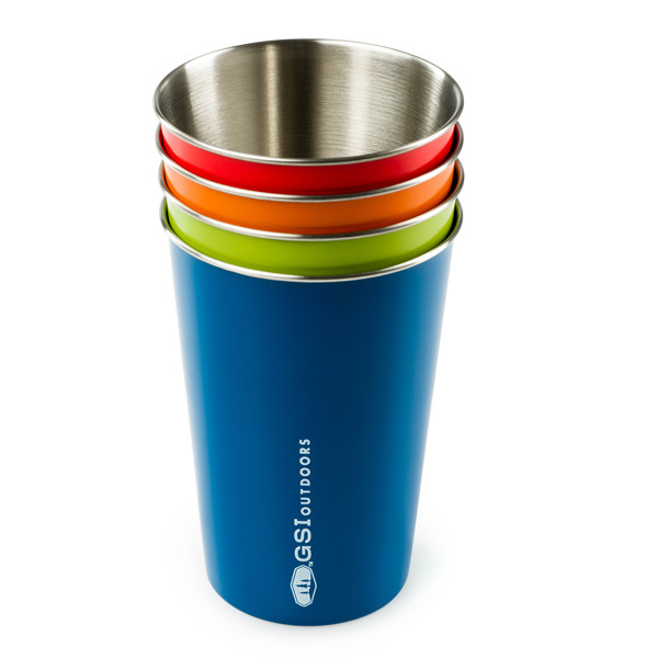 Комплект з 4-х склянок GSI Outdoors Glacier Stainless Pint Set (multi) 