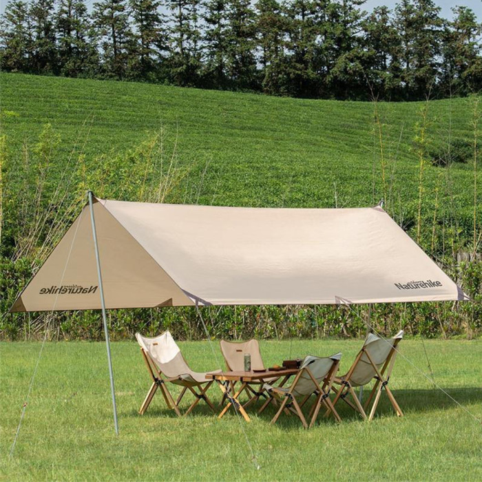 Тент для кемпінгу Naturehike Girder NH20TM006, 150D, 300*438 см, золотий (з двома стійками) 