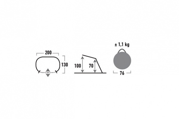 Намет High Peak Canas 50 (Aluminium /Dark Grey) 