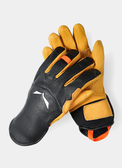 Рукавиці Salewa LEATHER WOOL GLOVES - жовті, M 