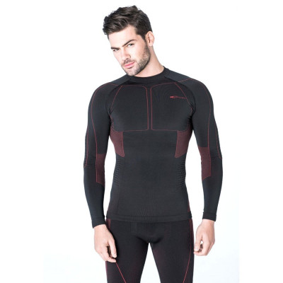 Футболка Accapi Polar Bear Long Sleeve Shirt Man 955 black /bordeaux 