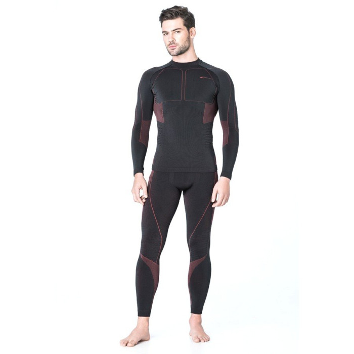 Футболка Accapi Polar Bear Long Sleeve Shirt Man 955 black /bordeaux  