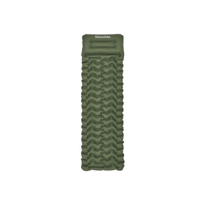 Матрац надувний одинарний Naturehike CNK2550WS019, 65 мм, із мішком для надування, зелений