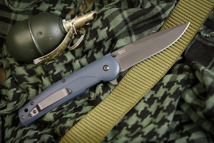 Ніж Kizlyar Supreme Biker-Z сірий титан, сталь D2 