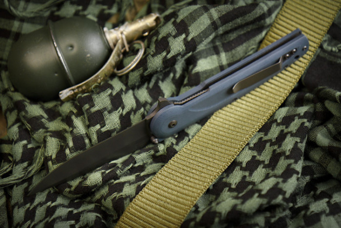 Ніж Kizlyar Supreme Biker-Z сірий титан, сталь D2 