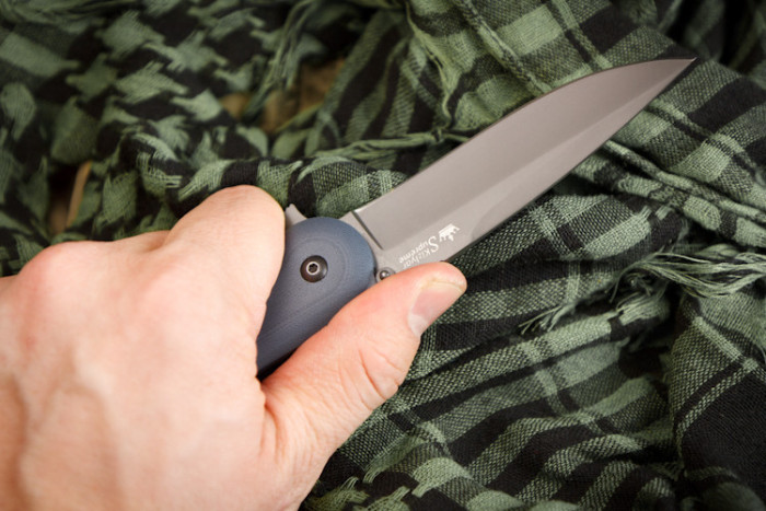 Ніж Kizlyar Supreme Biker-Z сірий титан, сталь D2 