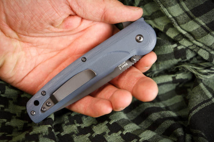 Ніж Kizlyar Supreme Biker-Z сірий титан, сталь D2 