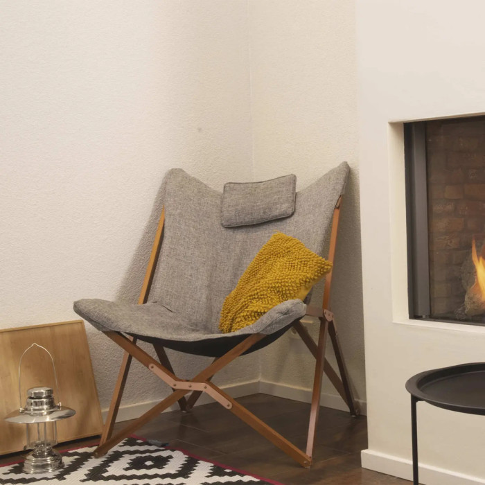 Крісло розкладне Bo-Camp Bloomsbury L Grey (1200370) 