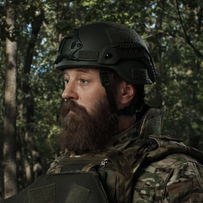 Кевларовий шолом Ukrarmor Mich 2000 Team Wendy. Рівень захисту NIJ IIIA Олива 