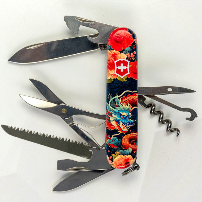 Складаний ніж Victorinox HUNTSMAN ZODIAC Китайський дракон 1.3713.Z3200p 