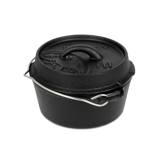 Казан-жарівня чавунна Petromax Dutch Oven ft1 плоске дно 0,9 л 