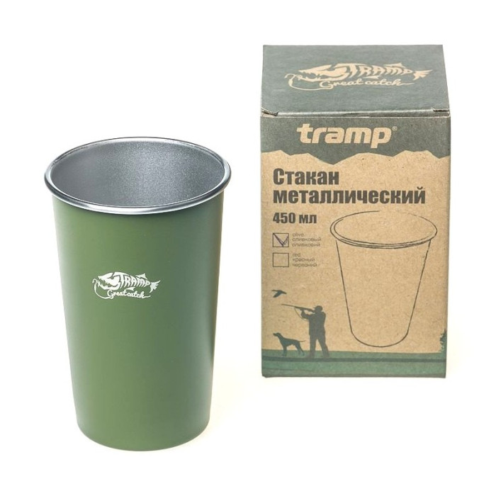 Стакан металевий (450мл) олива Tramp TRC-099 