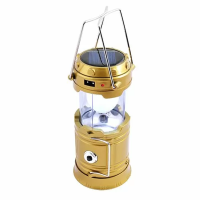 Ліхтар для кемпінгу Luxury XF-5800T 6+1LED (Золотий)