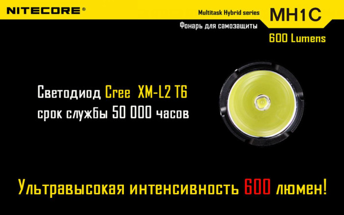 Карманий Ліхтар Nitecore MH1C, 550 люмен 