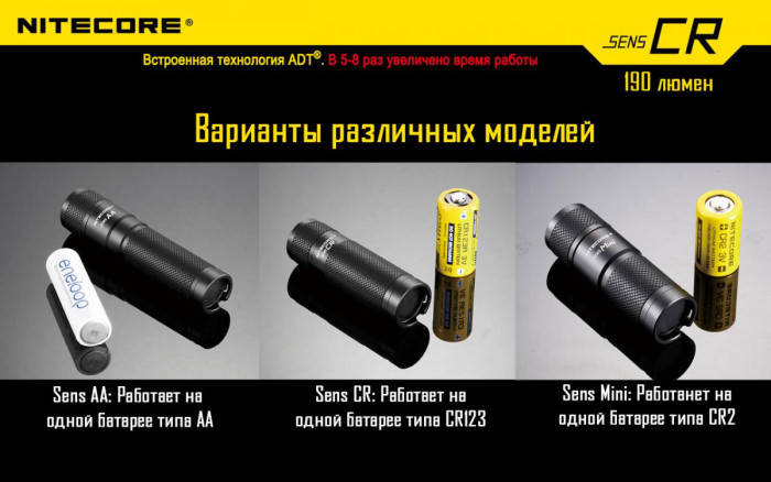 Ліхтар Nitecore SENS CR 