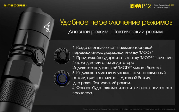 Ліхтар Nitecore P12 комплект new 