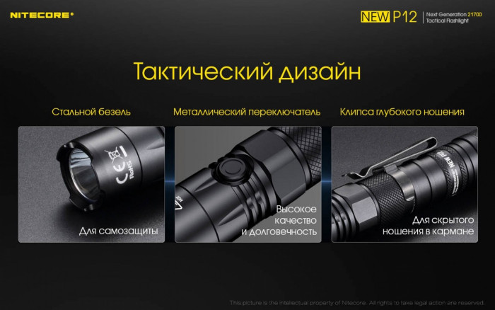 Ліхтар Nitecore P12 комплект new 