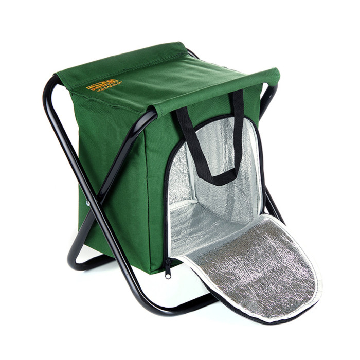 Стілець розкладний СИЛА без спинки (стальний каркас) з термосумкою Ø16 мм 27 х 32 х 33 см 