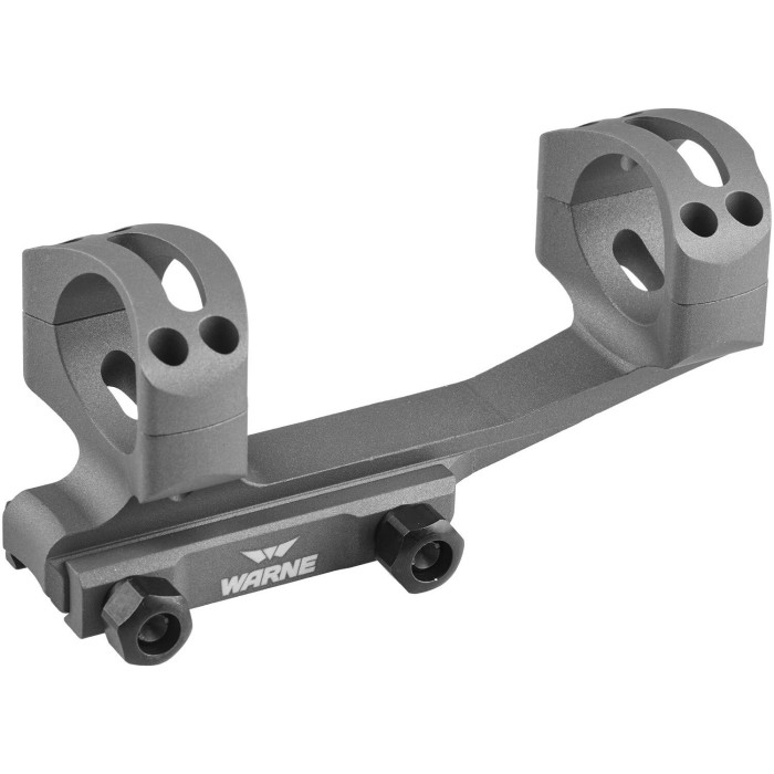 Кріплення-моноблок Warne X-Skeleton Mount. d - 30 мм. Ultra High. Weaver/Picatinny. Grey 