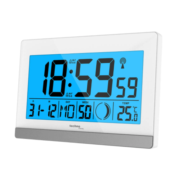 Годинник настільний Technoline WS8056 білий/сріблястий (WS8056) 