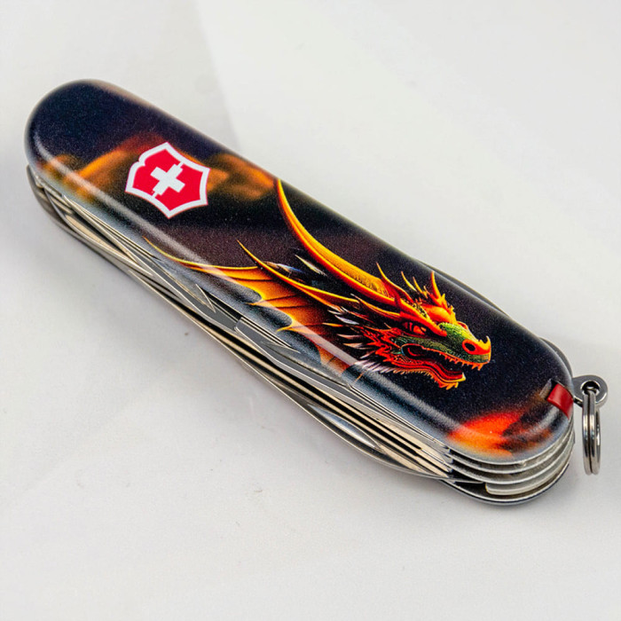 Складаний ніж Victorinox HUNTSMAN ZODIAC Фантастичний дракон 1.3713.3.Z3210p 