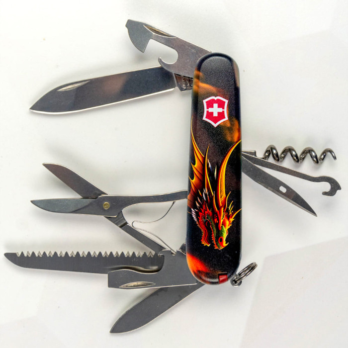 Складаний ніж Victorinox HUNTSMAN ZODIAC Фантастичний дракон 1.3713.3.Z3210p 