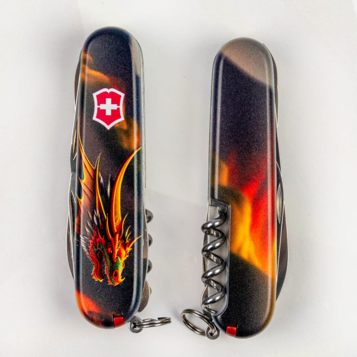 Складаний ніж Victorinox HUNTSMAN ZODIAC Фантастичний дракон 1.3713.3.Z3210p 