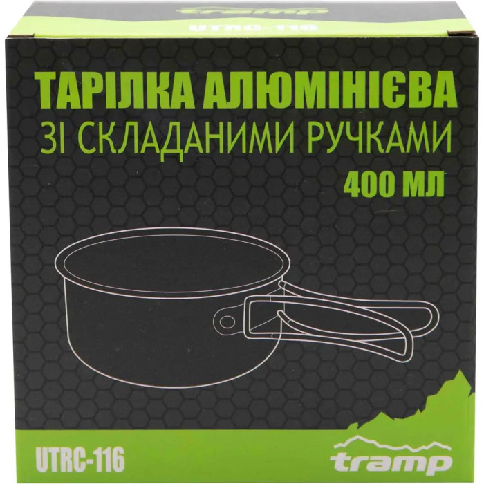 Тарілка анодована зі складними ручками 400мл Tramp UTRC-116 