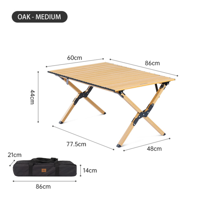 Cтіл розкладний Naturehike CNK2300JU010 розмір M, алюміній, бежевий 